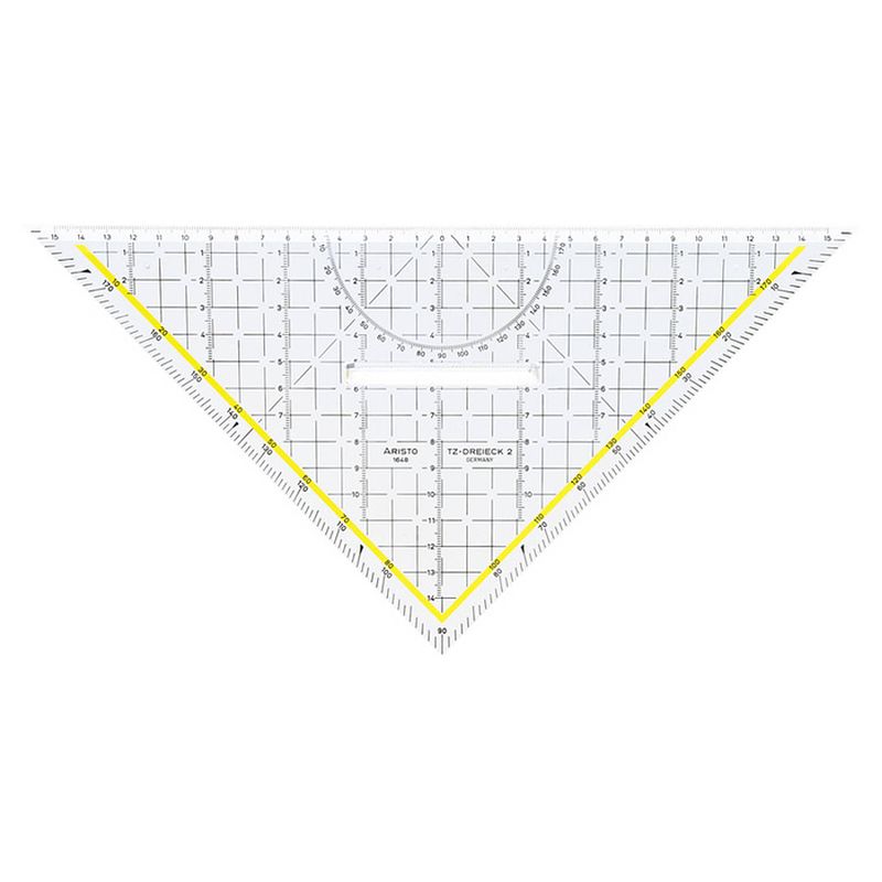 Foto van Tekendriehoek aristo 32,5 cm met greep