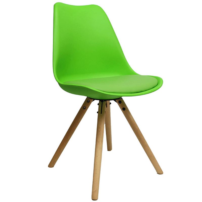 Foto van Dimehouse harrow eetkamerstoel lime groen - kuipstoel - scandinavisch design