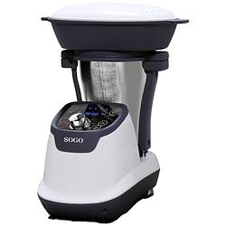 Foto van Sogo human technology foodprocessor 400 w, 800 w zwart, rvs, wit