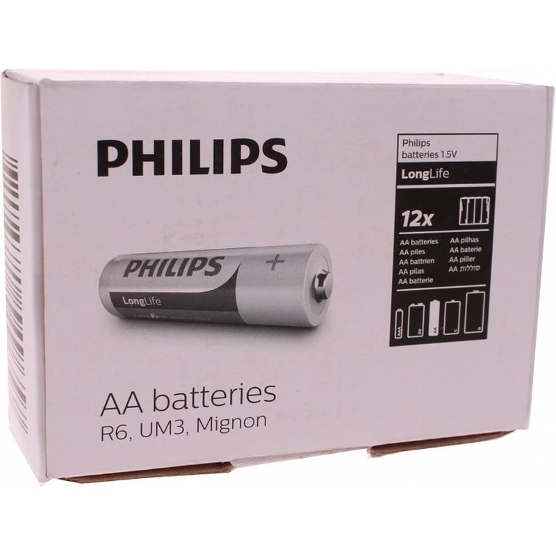 Foto van Philips batterijen aa longlife r6 1.5v 48 stuks