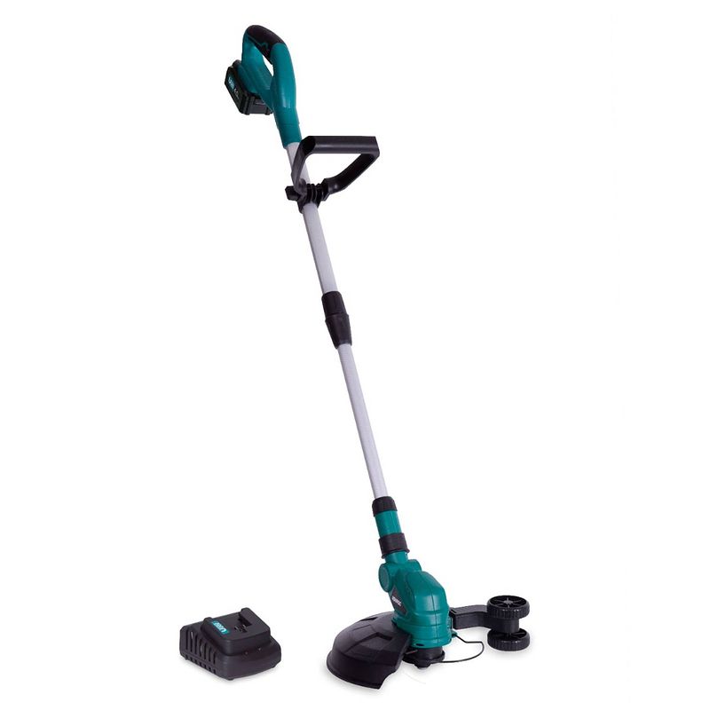 Foto van Vonroc grastrimmer 20v - vpower 20v - incl. 4.0ah accu en oplader - 250mm - dubbele spoel