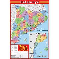 Foto van Grupo erik map catalunya poster 61x91,5cm