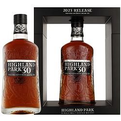 Foto van Highland park 30 years 2023 release 70cl whisky + giftbox