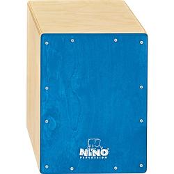 Foto van Nino percussion nino950b 13 inch cajon voor kinderen blauw