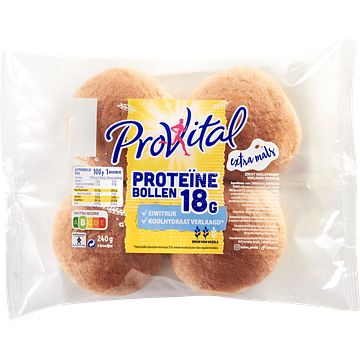 Foto van Provital proteine bollen 4 stuks 240g bij jumbo