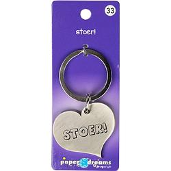 Foto van Paper dreams sleutelhanger stoer junior 10 x 4 cm ijzer zilver