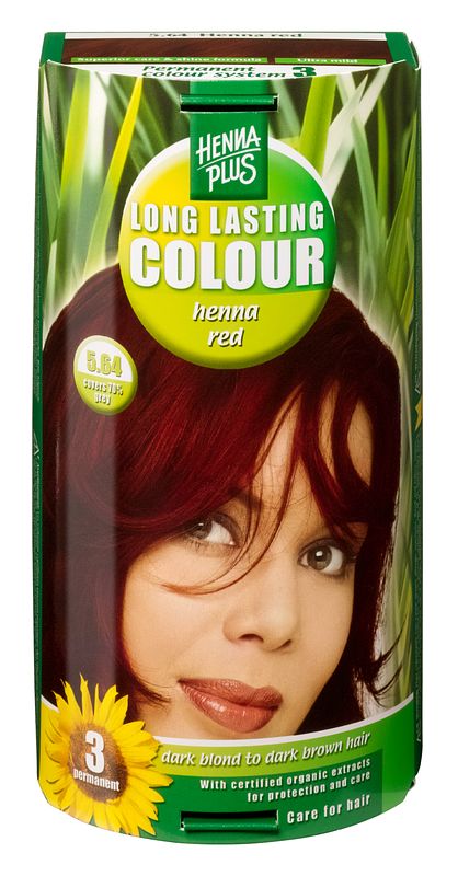 Foto van Hennaplus 5.64 henna red long lasting colours 100ml