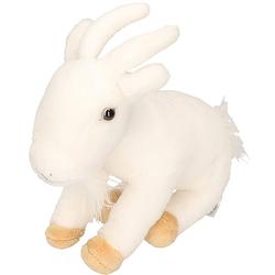 Foto van Witte pluche steenbok knuffel 22 cm - knuffel boederijdieren