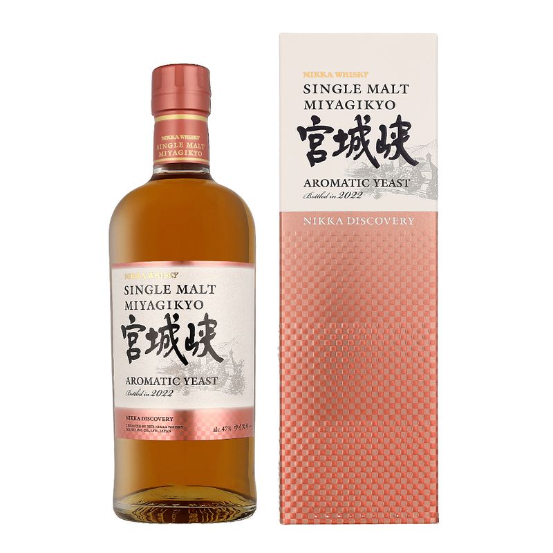 Foto van Nikka miyagikyo discovery aromatic yeast 2022 70cl whisky + giftbox