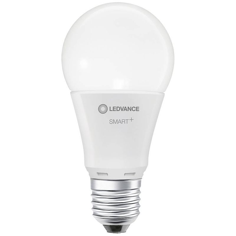 Foto van Ledvance 4058075728981 led-lamp energielabel f (a - g) e27 peer 9 w = 60 w warmwit (ø x h) 60 mm x 60 mm 1 stuk(s)