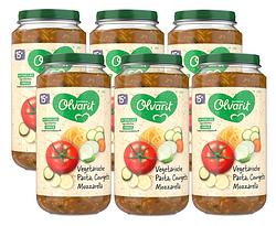 Foto van Olvarit vegetarische pasta courgette mozzarella 15+ maanden 250g bij jumbo