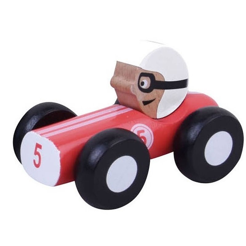 Foto van Jouéco houten raceauto 9 cm rood