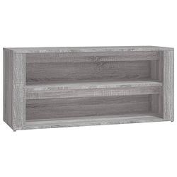 Foto van Vidaxl schoenenrek 100x35x45 cm bewerkt hout grijs sonoma eikenkleur