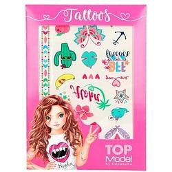 Foto van Topmodel plak tattoos metallic voor meisjes - verkleed tatoeages