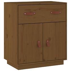 Foto van Vidaxl dressoir 65,5x40x75 cm massief grenenhout honingbruin