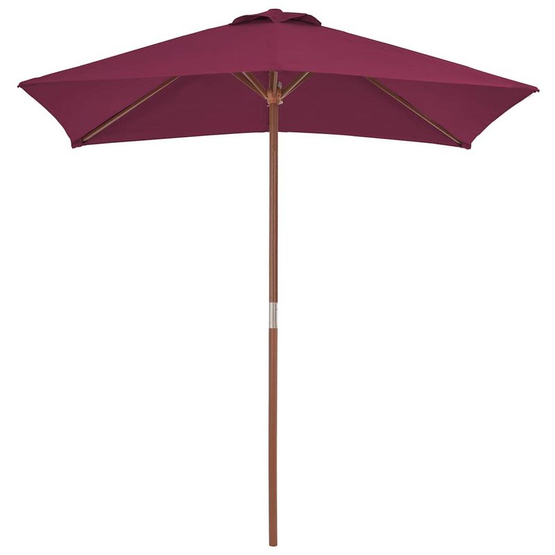 Foto van The living store parasol bordeuxrood tuin - 150x200x235 cm - uv-beschermend polyester