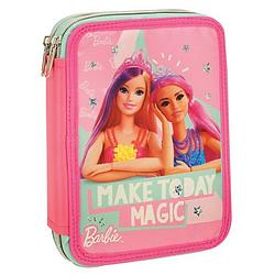 Foto van Barbie etui meisjes 15 x 8 cm polyester roze 27-delig