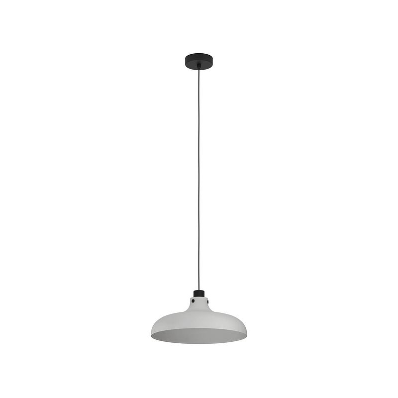 Foto van Eglo matlock hanglamp - e27 - ø 38 cm - grijs/zwart - staal