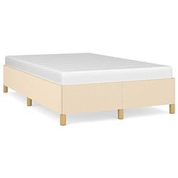 Foto van The living store bedframe - duurzaam - bedframe - 203 x 123 x 35 cm - kleur- crème