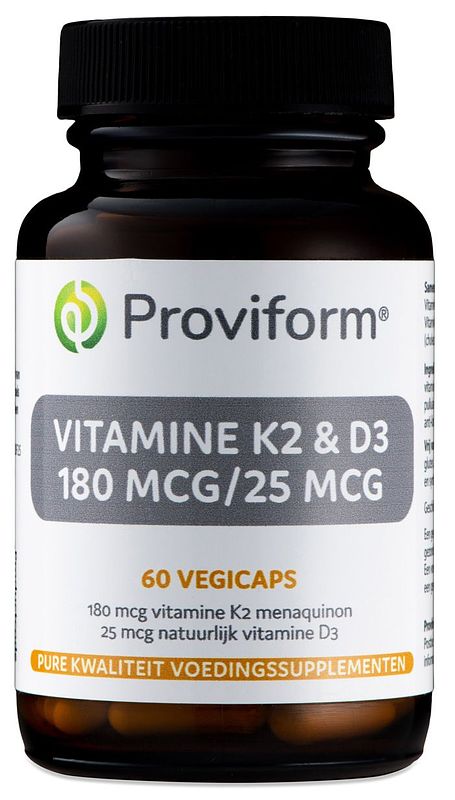 Foto van Proviform vitamine k2 & d3 180 mcg/25 mcg capsules