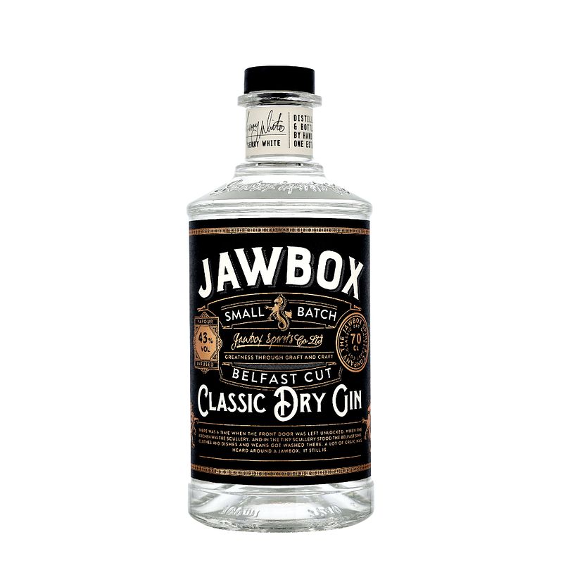 Foto van Jawbox small batch gin 70cl