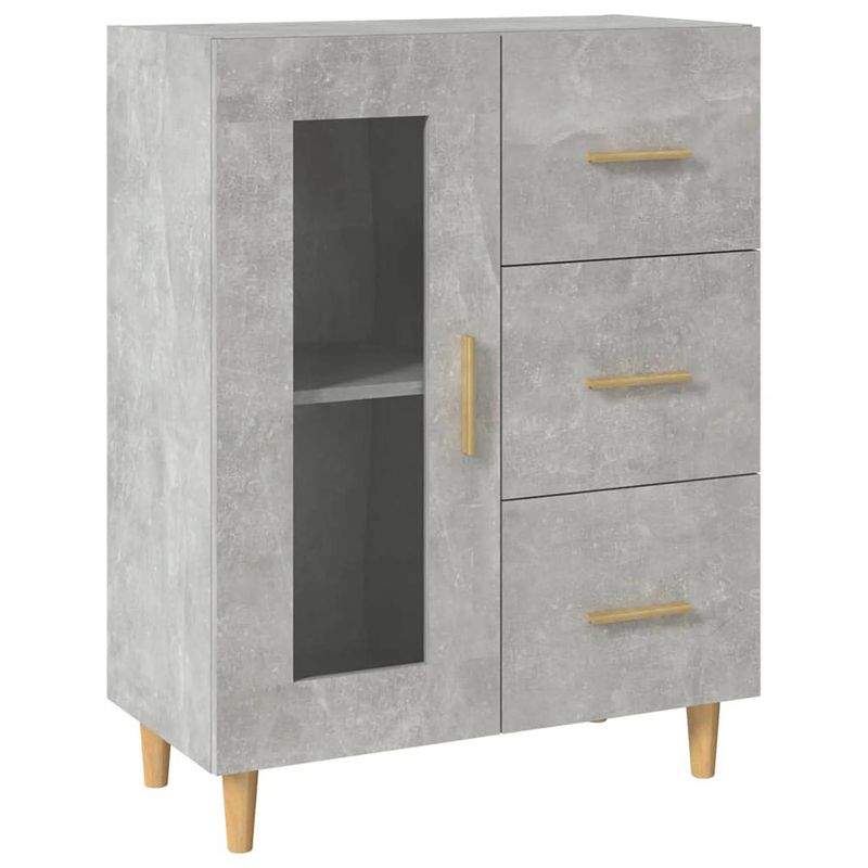 Foto van Vidaxl dressoir 69,5x34x90 cm bewerkt hout betongrijs