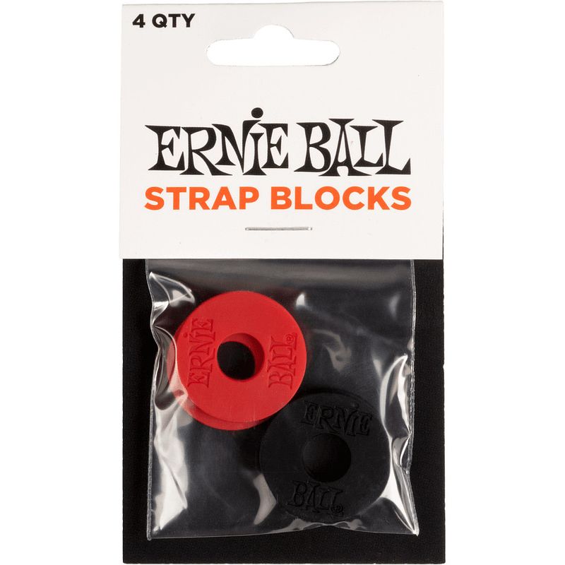 Foto van Ernie ball 4603 strap blocks red & black (4 stuks)