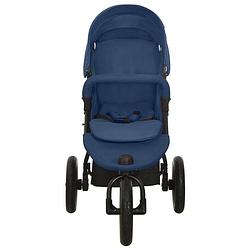 Foto van The living store buggy - marineblauw - 61 x 110 x 106 cm - in- en uitklapbaar met één hand