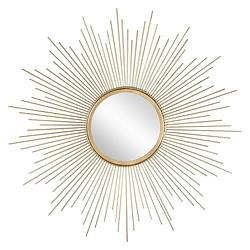 Foto van Womo-design decoratieve wandspiegel goud, ø 75 cm, gemaakt van glas met metalen lijst