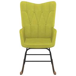 Foto van The living store schommelfauteuil lijnpatroon - 61 x 78 x 98 cm - groen