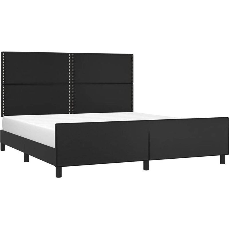 Foto van The living store bedframe - kunstleer - verstelbaar hoofdeinde - stabiele poten - multiplex lattenbodem - comfortabele