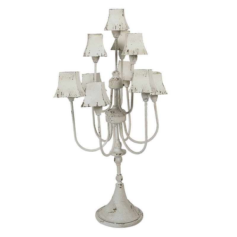 Foto van Clayre & eef vloerlamp ø 40*89 cm wit ijzer staande lamp staanlamp wit staande lamp staanlamp