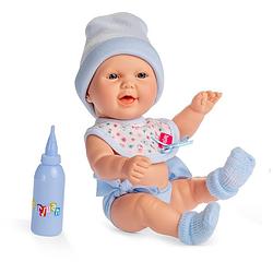 Foto van Berjuan babypop baby pipí meisjes 30 cm vinyl/textiel blauw/wit