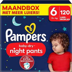 Foto van Pampers - baby dry night pants - maat 6 - maandbox - 120 stuks - 15+ kg