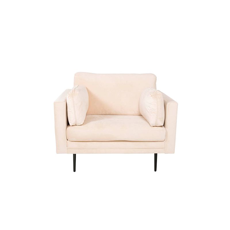 Foto van Boom ii fauteuil velours lichtbeige.