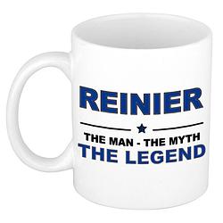 Foto van Reinier the man, the myth the legend cadeau koffie mok / thee beker 300 ml - naam mokken