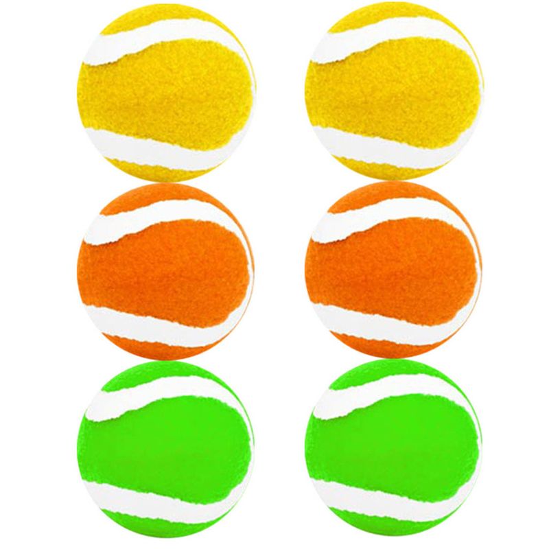 Foto van Set van 6x stuks gekleurde premium tennisballen 6,5 cm - tennisballen