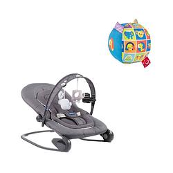 Foto van Chicco bundel - wipstoel - relax hoopla - moon grey & bal met rammelgeluid