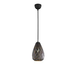 Foto van Moderne hanglamp onyx - metaal - grijs