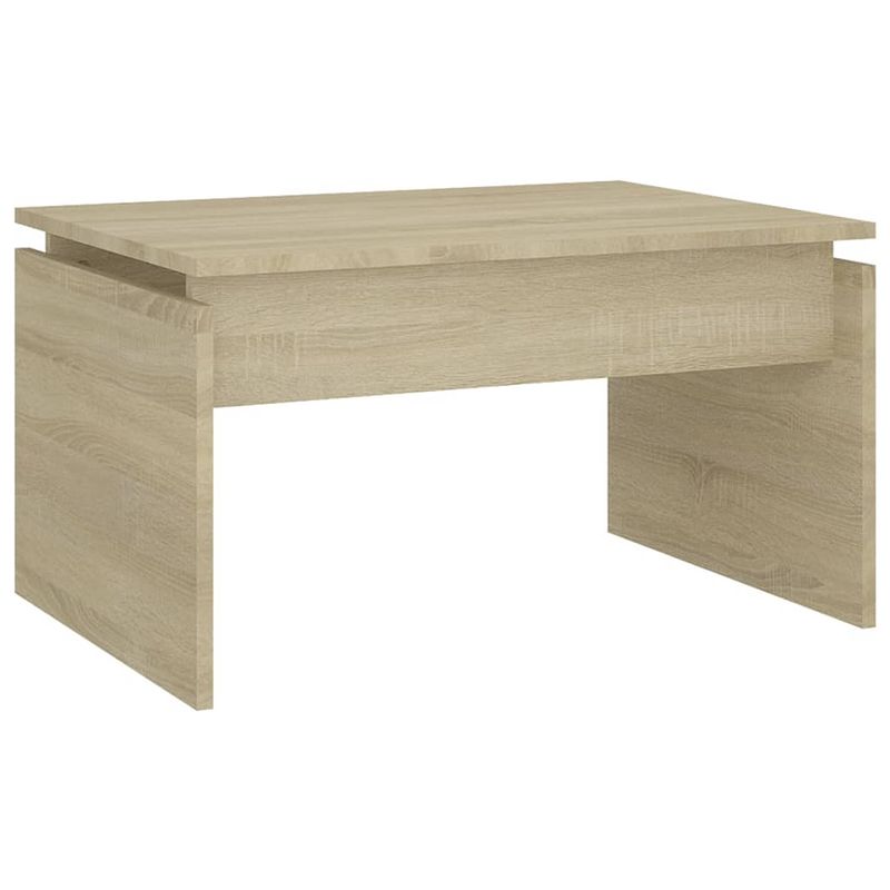 Foto van The living store salontafel sonoma eiken - 68x50x38 cm - stevig tafelblad spaanplaat