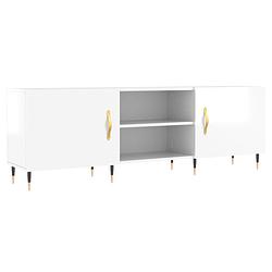 Foto van The living store televisiekast x - tv-meubel 150x30x50 cm - hoogglans wit