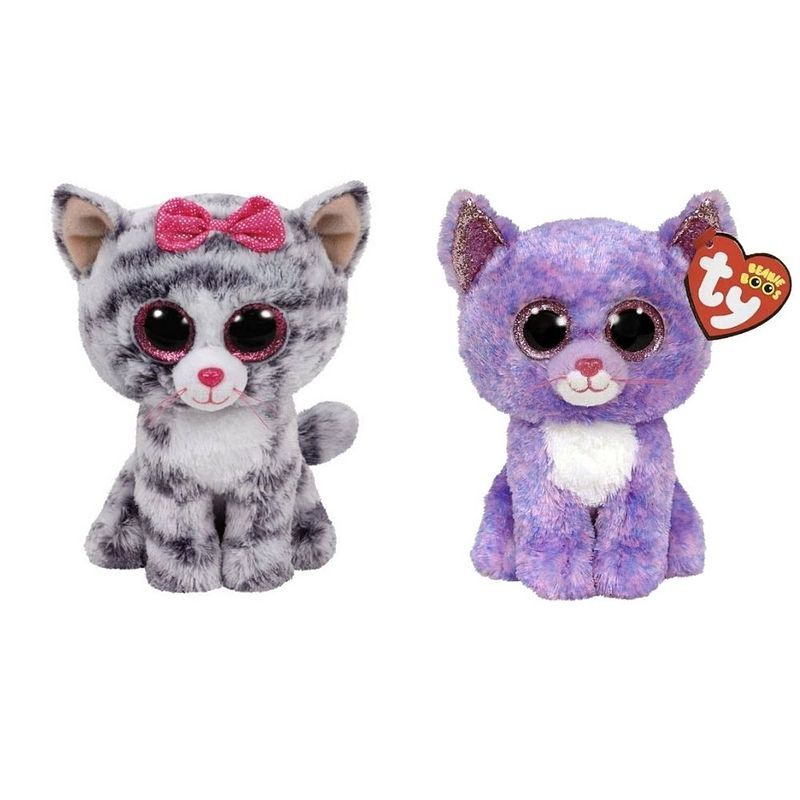 Foto van Ty - knuffel - beanie boo's - kiki cat & cassidy cat