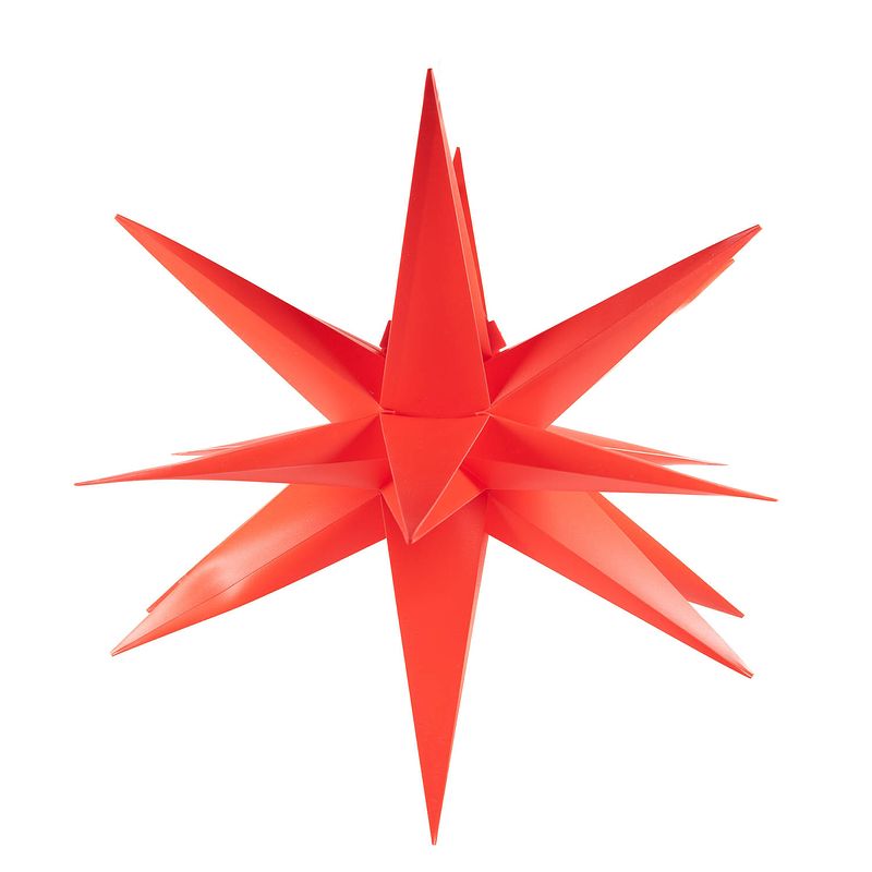 Foto van Anna'ss collection - red 3d star 60cm / 10led warm white / 1,5m transparen