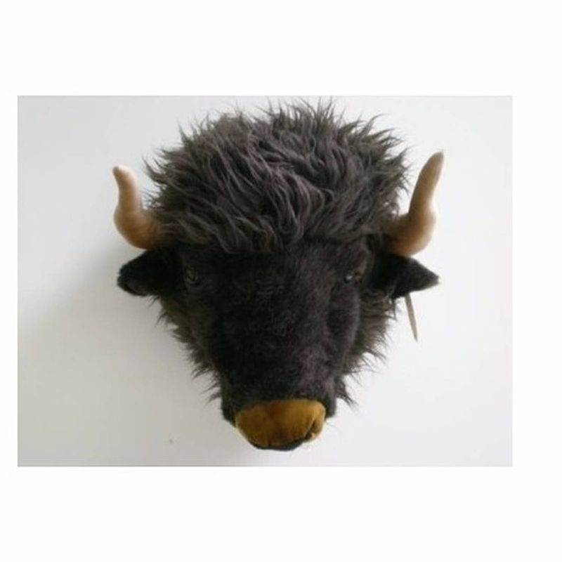 Foto van Buffel kop voor aan de muur - knuffeldier