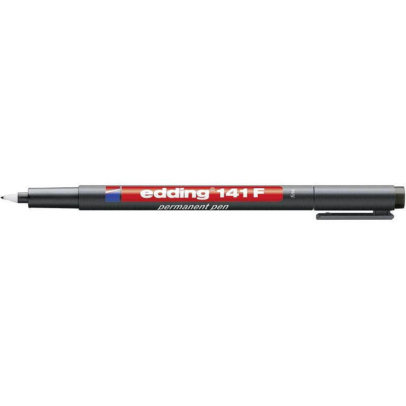 Foto van Edding foliestift 141 f permanent pen zwart 4-141001