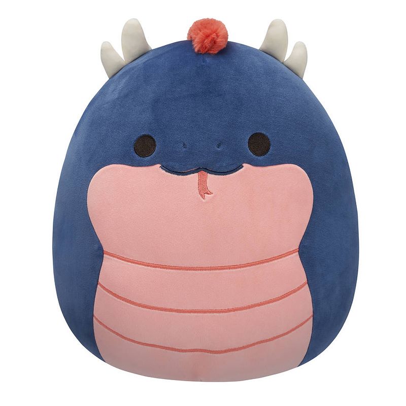 Foto van Squishmallows knuffel cian de koraalblauwe basilisk - 30 cm