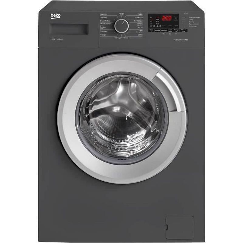 Foto van Beko llf08a5 front wasmachine - 8 kg - klasse a +++ - 1400 tpm - prosmart inverter motor - antracietgrijs