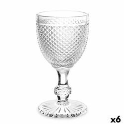 Foto van Wijnglas diamant transparant glas 330 ml (6 stuks)