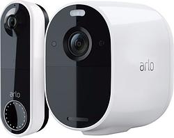 Foto van Arlo essential beveiligingscamera wit + arlo wire free video doorbell wit