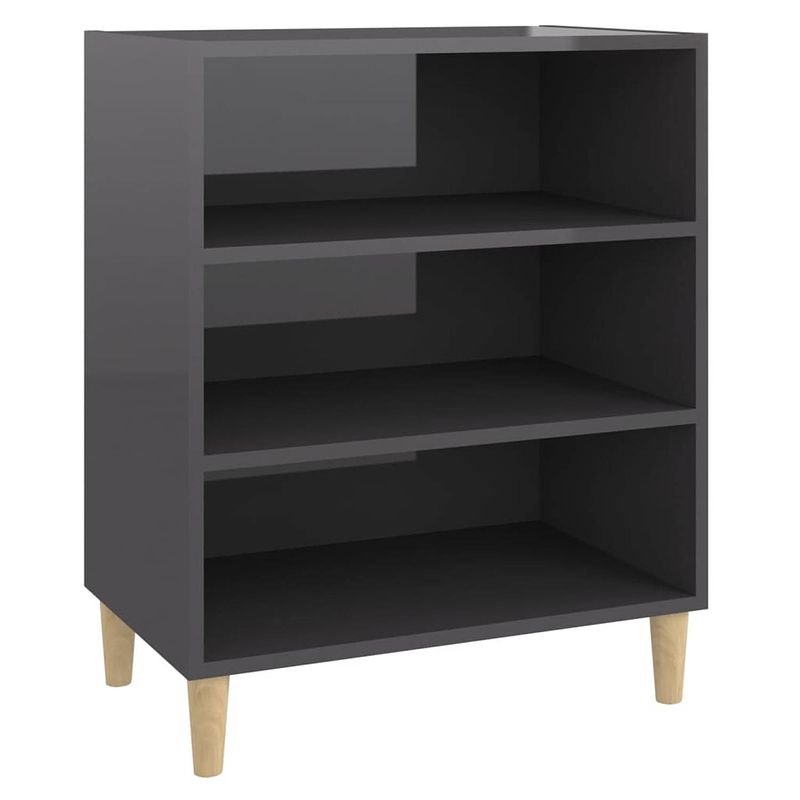 Foto van Vidaxl dressoir 57x35x70 cm spaanplaat hoogglans grijs